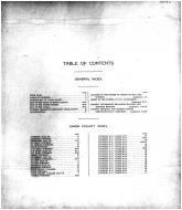 Table of Contents, Union County 1910